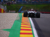 Lewis Hamilton of Mercedes-AMG Petronas F1 Team is driving his single-seater after the free practice of the Belgian GP, the 14th race of the...