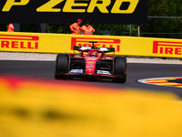 Charles Leclerc of Scuderia Ferrari is driving his single-seater after the free practice of the Belgian GP, the 14th race of the Formula 1 W...