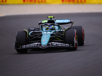 Fernando Alonso of Aston Martin Cognizant F1 Team is driving his single-seater after the free practice of the Belgian GP, the 14th race of t...