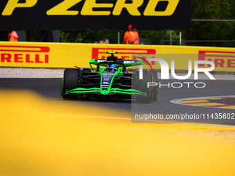 Guanyu Zhou of Stake F1 Team Sauber is driving his single-seater after the free practice of the Belgian GP, the 14th race of the Formula 1 W...