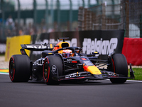 Max Verstappen of Red Bull Racing Honda is driving his single-seater after the free practice of the Belgian GP, the 14th race of the Formula...