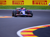 Yuki Tsunoda of Visa Cash-Up Racing Bulls is driving his single-seater after the free practice of the Belgian GP, the 14th race of the Formu...