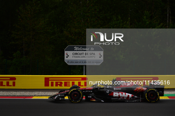 Pierre Gasly of Alpine F1 Team is driving his single-seater after the free practice of the Belgian GP, the 14th race of the Formula 1 World...