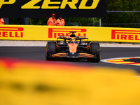 Oscar Piastri of McLaren F1 Team is driving his single-seater after the free practice of the Belgian GP, the 14th race of the Formula 1 Worl...