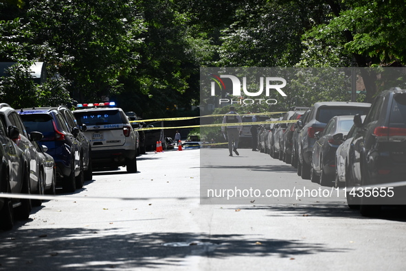 Two Women Shot In A Possible Murder-suicide Near Gracie Mansion In Manhattan, New York, United States On July 26, 2024. One Woman Was Pronou...