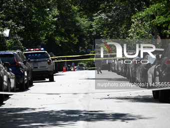 Two Women Shot In A Possible Murder-suicide Near Gracie Mansion In Manhattan, New York, United States On July 26, 2024. One Woman Was Pronou...