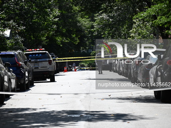 Two Women Shot In A Possible Murder-suicide Near Gracie Mansion In Manhattan, New York, United States On July 26, 2024. One Woman Was Pronou...