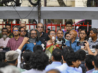 Teachers, human rights activists, and cultural activists are gathering in front of the National Press Club to protest against the indiscrimi...