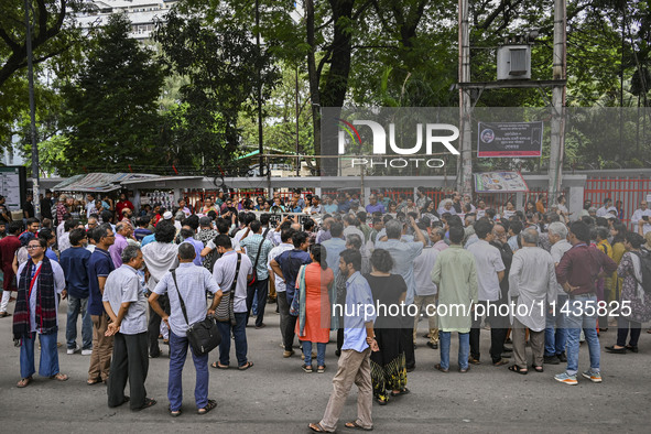 Teachers, human rights activists, and cultural activists are gathering in front of the National Press Club to protest against the indiscrimi...