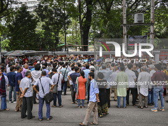 Teachers, human rights activists, and cultural activists are gathering in front of the National Press Club to protest against the indiscrimi...