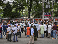 Teachers, human rights activists, and cultural activists are gathering in front of the National Press Club to protest against the indiscrimi...