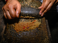 Bengali Shil Nora (Batan And Una), Also Known As Shil Noda, Is A Traditional Significance Grinding Tool Used In Bengali Cuisine. It Is Prima...