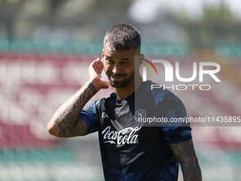 Leonardo Spinazzola of Napoli is participating in day 2 of the preseason training camp of SSC Napoli at Stadio Patini in Castel di Sangro, I...