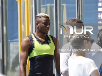 Victor Osimhen of Napoli is participating in day 2 of the preseason training camp of SSC Napoli at Stadio Patini in Castel di Sangro, Italy,...