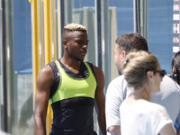 Victor Osimhen of Napoli is participating in day 2 of the preseason training camp of SSC Napoli at Stadio Patini in Castel di Sangro, Italy,...