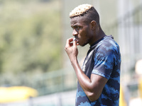 Victor Osimhen of Napoli is participating in day 2 of the preseason training camp of SSC Napoli at Stadio Patini in Castel di Sangro, Italy,...