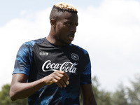 Victor Osimhen of Napoli is participating in day 2 of the preseason training camp of SSC Napoli at Stadio Patini in Castel di Sangro, Italy,...