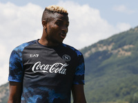 Victor Osimhen of Napoli is participating in day 2 of the preseason training camp of SSC Napoli at Stadio Patini in Castel di Sangro, Italy,...