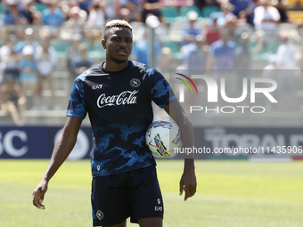 Victor Osimhen of Napoli is participating in day 2 of the preseason training camp of SSC Napoli at Stadio Patini in Castel di Sangro, Italy,...