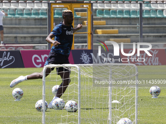 Victor Osimhen of Napoli is participating in day 2 of the preseason training camp of SSC Napoli at Stadio Patini in Castel di Sangro, Italy,...