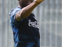 Victor Osimhen of Napoli is participating in day 2 of the preseason training camp of SSC Napoli at Stadio Patini in Castel di Sangro, Italy,...