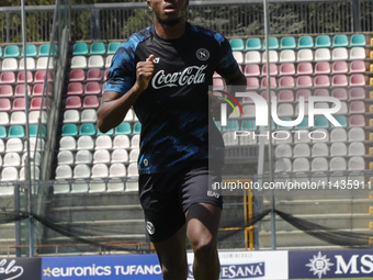 Victor Osimhen of Napoli is participating in day 2 of the preseason training camp of SSC Napoli at Stadio Patini in Castel di Sangro, Italy,...