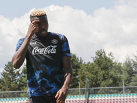 Victor Osimhen of Napoli is participating in day 2 of the preseason training camp of SSC Napoli at Stadio Patini in Castel di Sangro, Italy,...