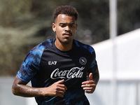 Cyril Ngonge of Napoli is participating in day 2 of the preseason training camp of SSC Napoli at Stadio Patini in Castel di Sangro, Italy, o...