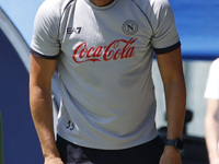 Antonio Conte is coaching Napoli during day 2 of the preseason training camp of SSC Napoli at Stadio Patini in Castel di Sangro, Italy, on J...