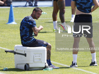 Matteo Politano of Napoli is participating in day 2 of the preseason training camp of SSC Napoli at Stadio Patini in Castel di Sangro, Italy...