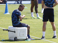 Matteo Politano of Napoli is participating in day 2 of the preseason training camp of SSC Napoli at Stadio Patini in Castel di Sangro, Italy...