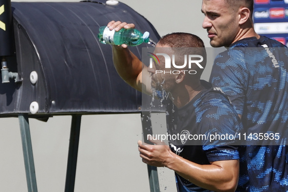 Stanislav Lobotka of Napoli is participating in day 2 of the preseason training camp of SSC Napoli at Stadio Patini in Castel di Sangro, Ita...