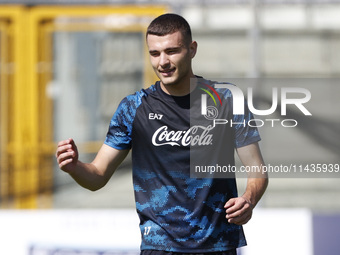 Alessandro Buongiorno of Napoli is participating in day 2 of the preseason training camp of SSC Napoli at Stadio Patini in Castel di Sangro,...