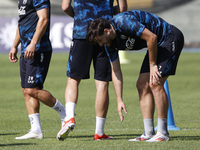 Khvicha Kvaratskhelia of Napoli is participating in day 2 of the preseason training camp of SSC Napoli at Stadio Patini in Castel di Sangro,...