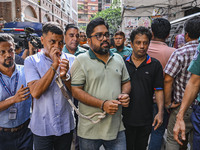 Police are taking protesters to the court after arresting them in Dhaka, Bangladesh, on July 26, 2024. The number of arrests in days of viol...