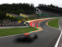 A view of Eau Rogue during second practice ahead of the Formula 1 Belgian Grand Prix at Spa-Francorchamps in Spa, Belgium on July 26, 2024....