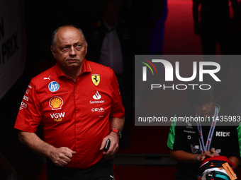 Frederic Vasseur before second practice ahead of the Formula 1 Belgian Grand Prix at Spa-Francorchamps in Spa, Belgium on July 26, 2024. (