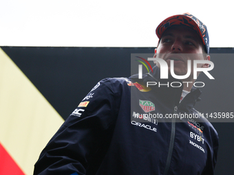 Max Verstappen of Red Bull Racing before second practice ahead of the Formula 1 Belgian Grand Prix at Spa-Francorchamps in Spa, Belgium on J...