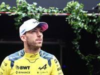 Pierre Gasly of Alpine before second practice ahead of the Formula 1 Belgian Grand Prix at Spa-Francorchamps in Spa, Belgium on July 26, 202...