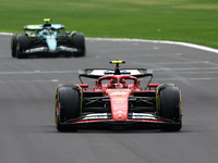 Carlos Sainz of Ferrari during second practice ahead of the Formula 1 Belgian Grand Prix at Spa-Francorchamps in Spa, Belgium on July 26, 20...