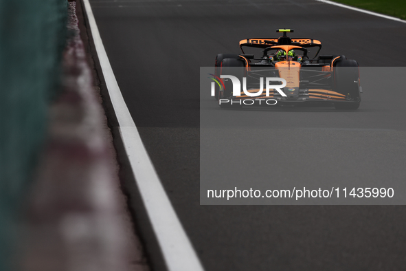 Lando Norris of McLaren during second practice ahead of the Formula 1 Belgian Grand Prix at Spa-Francorchamps in Spa, Belgium on July 26, 20...