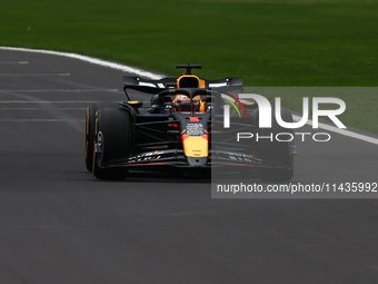 Max Verstappen of Red Bull Racing during second practice ahead of the Formula 1 Belgian Grand Prix at Spa-Francorchamps in Spa, Belgium on J...