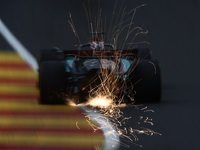 George Russell of Mercedes during second practice ahead of the Formula 1 Belgian Grand Prix at Spa-Francorchamps in Spa, Belgium on July 26,...