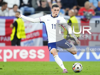 Phil Foden right winger of England and Manchester City during the UEFA EURO 2024 semi-final match between Netherlands and England at Footbal...