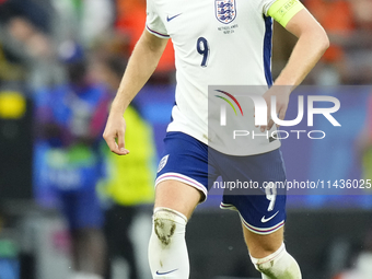 Harry Kane centre-forward of England and Bayern Munich during the UEFA EURO 2024 semi-final match between Netherlands and England at Footbal...