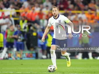 Harry Kane centre-forward of England and Bayern Munich during the UEFA EURO 2024 semi-final match between Netherlands and England at Footbal...