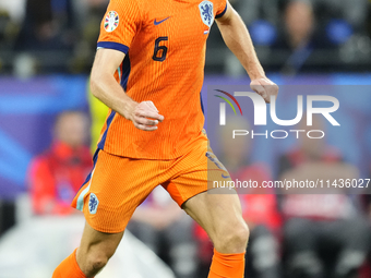 Stefan de Vrij centre-back of Netherlands and Inter Milan during the UEFA EURO 2024 semi-final match between Netherlands and England at Foot...