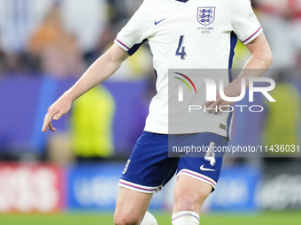 Declan Rice defensive midfield of England and Arsenal FC during the UEFA EURO 2024 semi-final match between Netherlands and England at Footb...