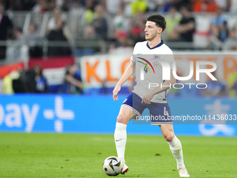 Declan Rice defensive midfield of England and Arsenal FC during the UEFA EURO 2024 semi-final match between Netherlands and England at Footb...