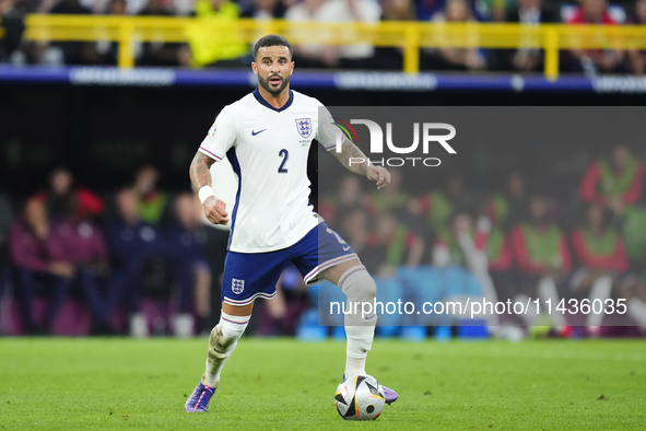 Kyle Walker right-back of England and Manchester City during the UEFA EURO 2024 semi-final match between Netherlands and England at Football...